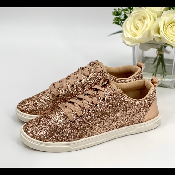 gold glitter sneakers womens